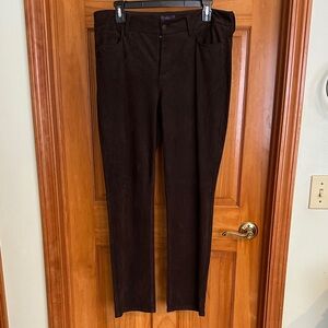 NYDJ Women's Dark Brown Straight Leg Pants